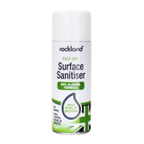 Rockland® Fast Dry Surface Sanitiser Aerosol Spray 400ml - 80% Alcohol Formula