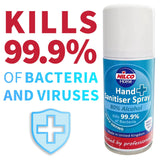 Nilco Hand Sanitiser Antibacterial Sanitising Aerosol Spray - 150ml | Case of 3 | £2.51 Each