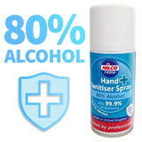 Nilco Hand Sanitiser Antibacterial Sanitising Aerosol Spray - 150ml | Case of 3 | £2.51 Each