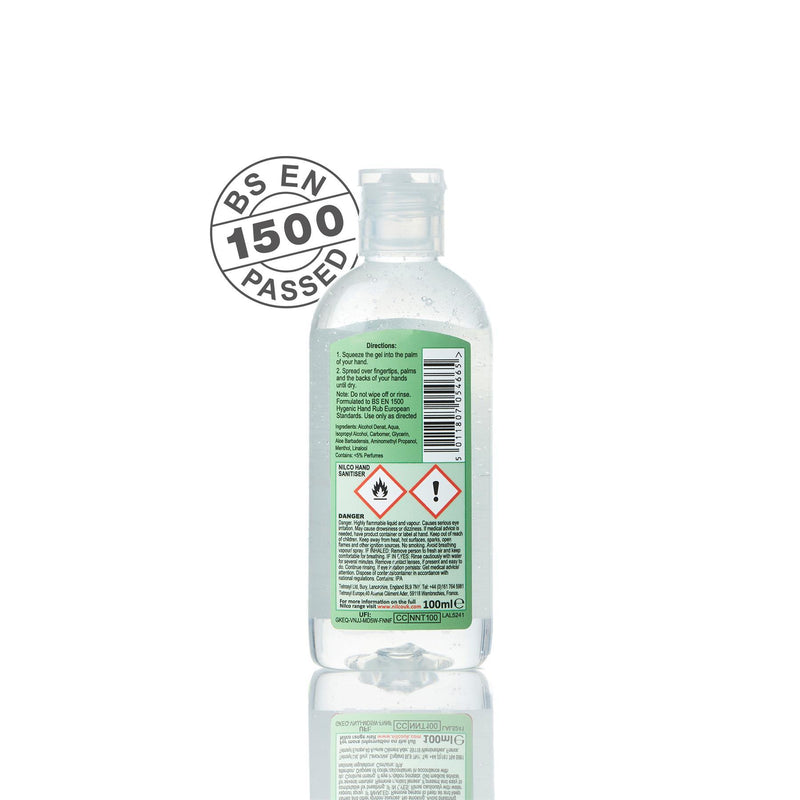 Nilco Nilbac® Max Blast Dry Touch Sanitiser 500ml & Nilpure Scented Hand Sanitiser - 100ml Tea Tree & Mint