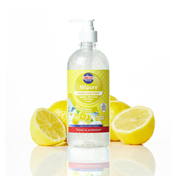 Nilco Nilpure Moisturising Fragranced Sherbet Lemon Scented Hand Sanitiser - 500ml