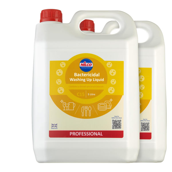 Nilco C15 Bactericidal Washing Up Liquid - 5L | Case of 2 | £10.83 Each