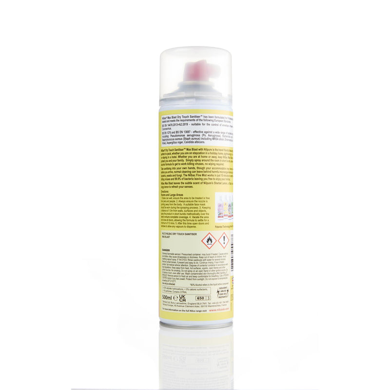 Nilco Nilbac® Max Blast Dry Touch Sanitiser & Nilpure Scented Hand Sanitiser - 500ml Sherbet Lemon