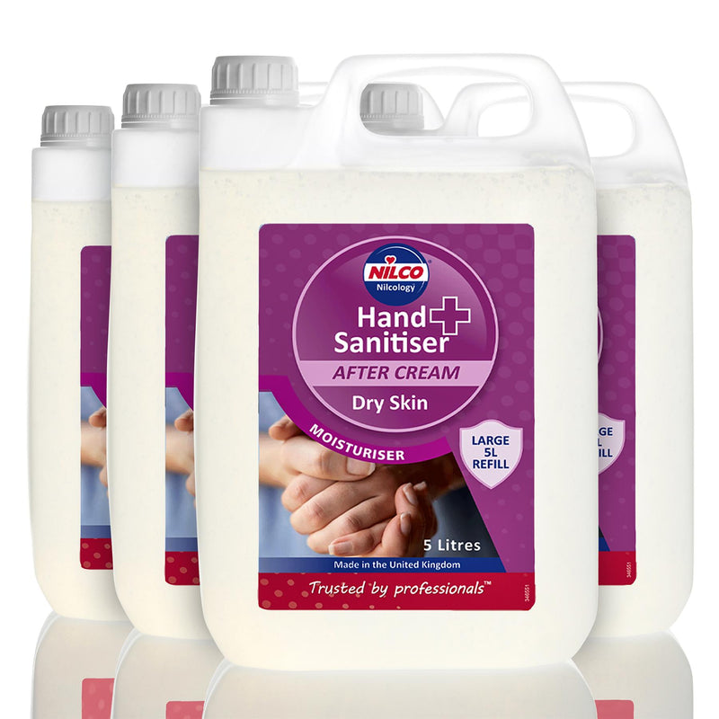 Nilco Hand Sanitiser After Cream Dry Skin Moisturiser - 5L | Case of 4 | £14.84 Each
