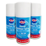 Nilco Hand Sanitiser Antibacterial Sanitising Aerosol Spray - 150ml | Case of 3 | £2.51 Each