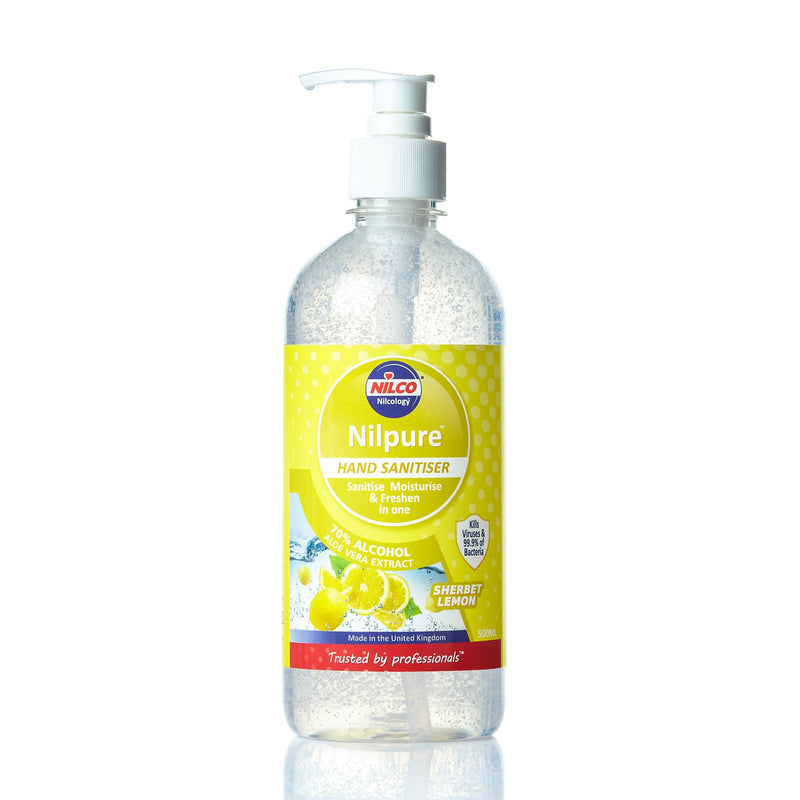 Nilco Nilpure Moisturising Fragranced Sherbet Lemon Scented Hand Sanitiser - 500ml