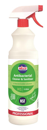 Nilco H1 Antibacterial Cleaner & Sanitiser Spray - 1L