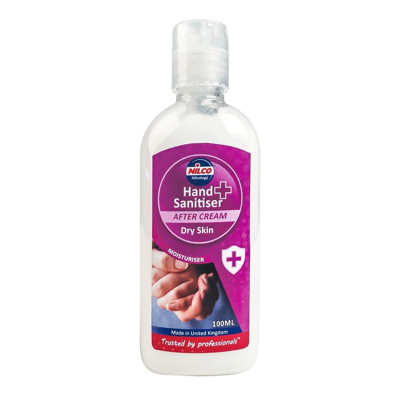 Nilco Hand Sanitiser After Cream Dry Skin Moisturiser - 100ml  | Case of 12 | £1.13 Each