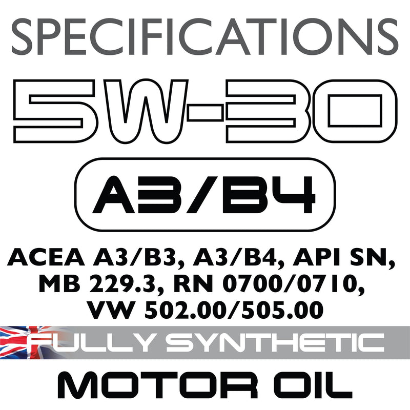 Carlube 5W-30 A3/B4 Fully Synthetic Engine Oil - 5L