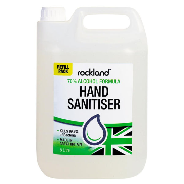 Rockland Hand Sanitiser 5L 70% Alcohol | Case of 4 | 24.99 Each