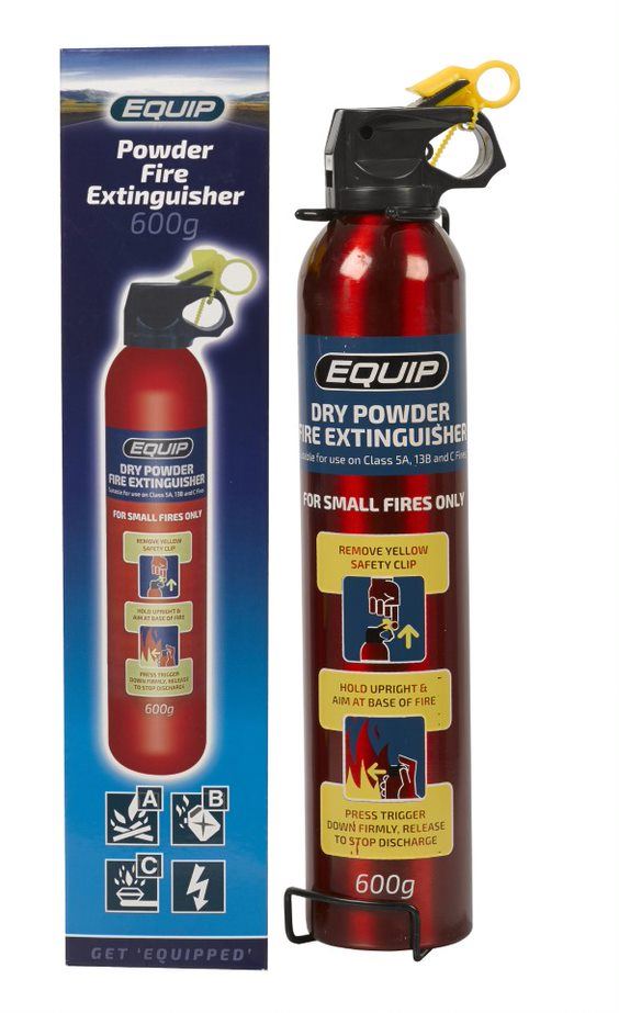 Equip Dry Chemical Powder Fire Extinguisher - 600g