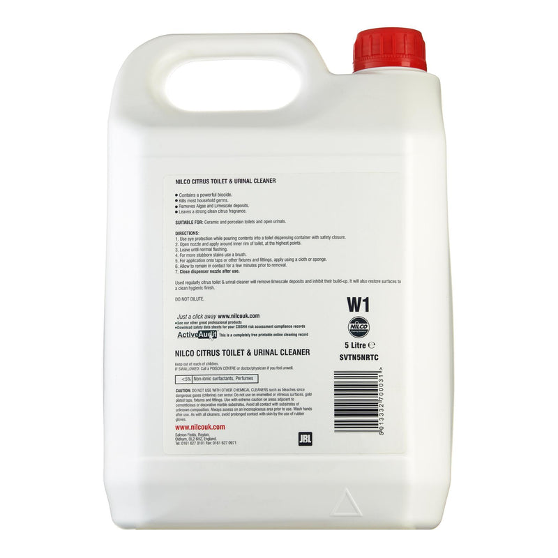 Nilco W1 Citrus Toilet & Urinal Cleaner - 5L | Case of 2 | £10.97 Each