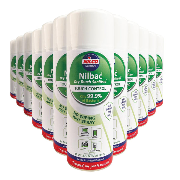 Nilco Nilbac® Dry Touch Sanitiser Touch Control - 400ml | Case of 12 | £7.91 Each