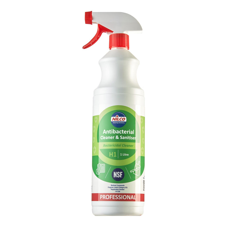 Nilco H1 Antibacterial Cleaner & Sanitiser Spray - 1L