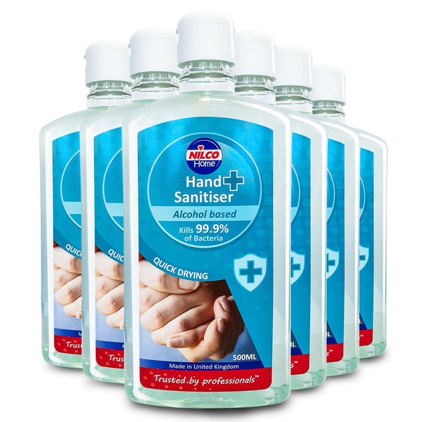Nilco Hand Sanitiser Antibacterial Hand Sanitising Gel - 500ml | Case of 6 | £3.76 Each