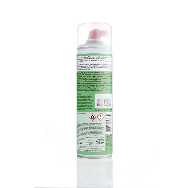 Nilco Nilbac® Max Blast Dry Touch Sanitiser & Nilpure Scented Hand Sanitiser - 500ml Tea Tree & Mint