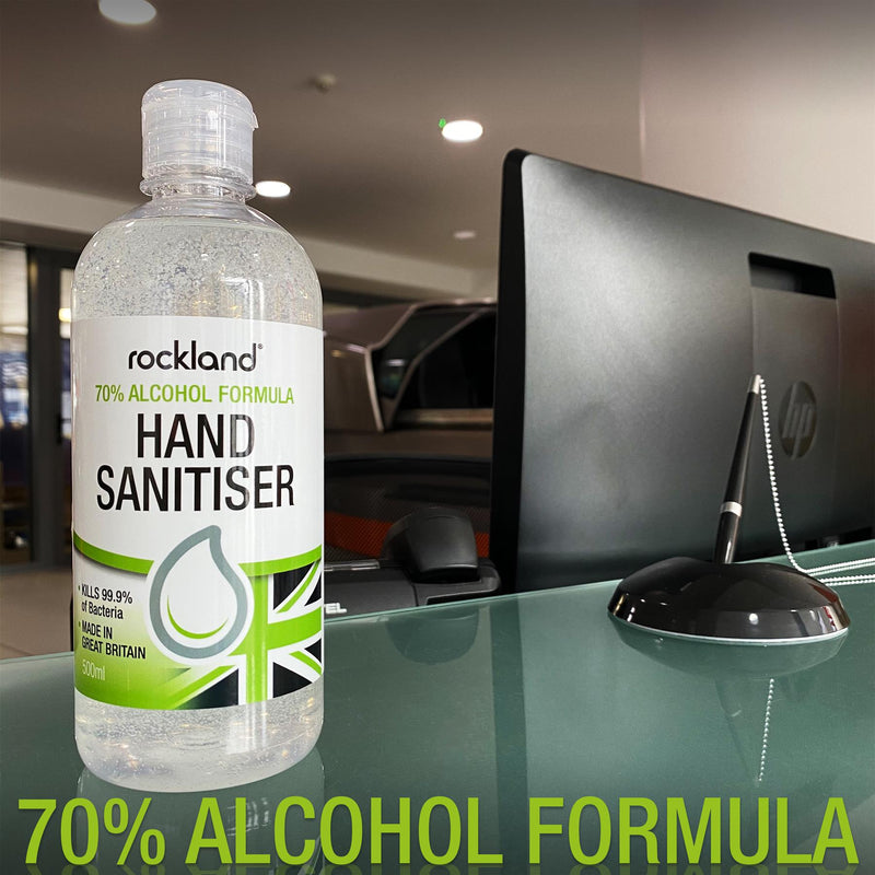 Rockland Hand Sanitiser 500ml 70% Alcohol | Case of 6 | £2.69 Each