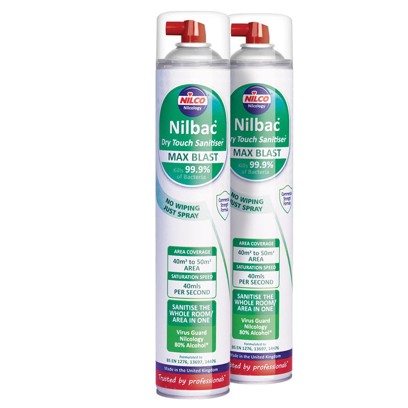 Nilco Nilbac® Dry Touch Max Blast Sanitiser - 750ml | Case of 2 | £7.52 Each
