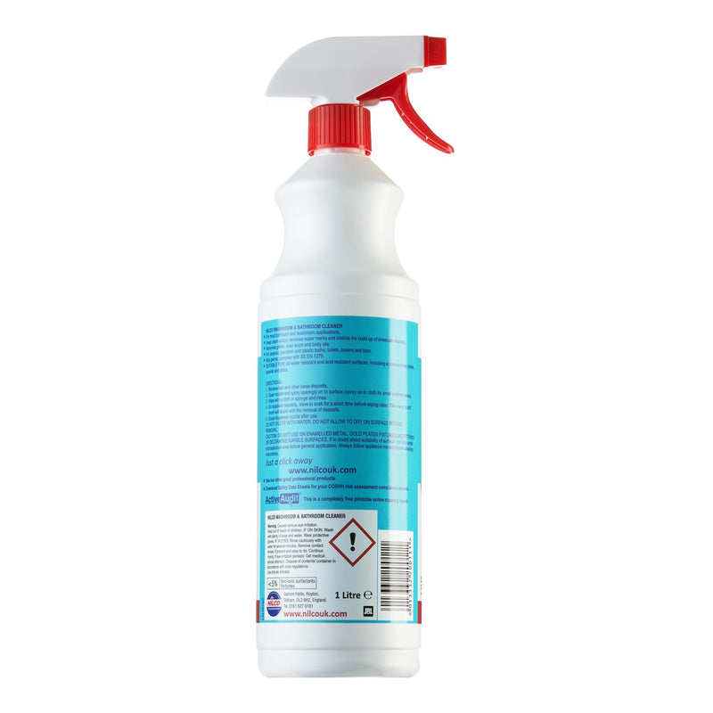 Nilco W2 Washroom & Bathroom Cleaner 1 Litre Spray + 5 Litre Refill Set