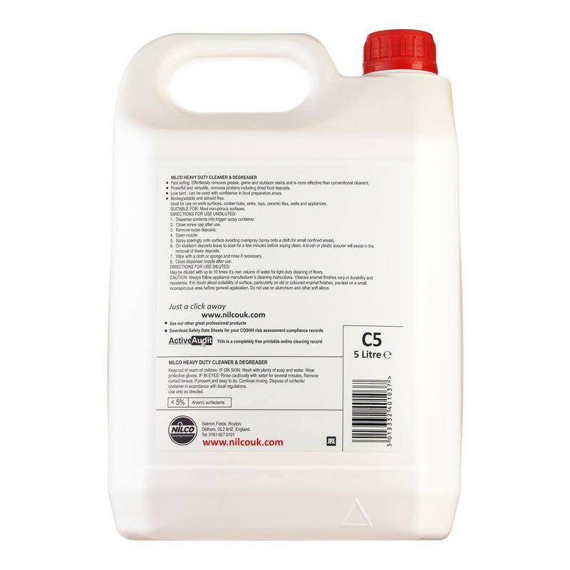 Nilco C5 Heavy Duty Cleaner & Degreaser - 5L | Case of 2 | £10.55 Each