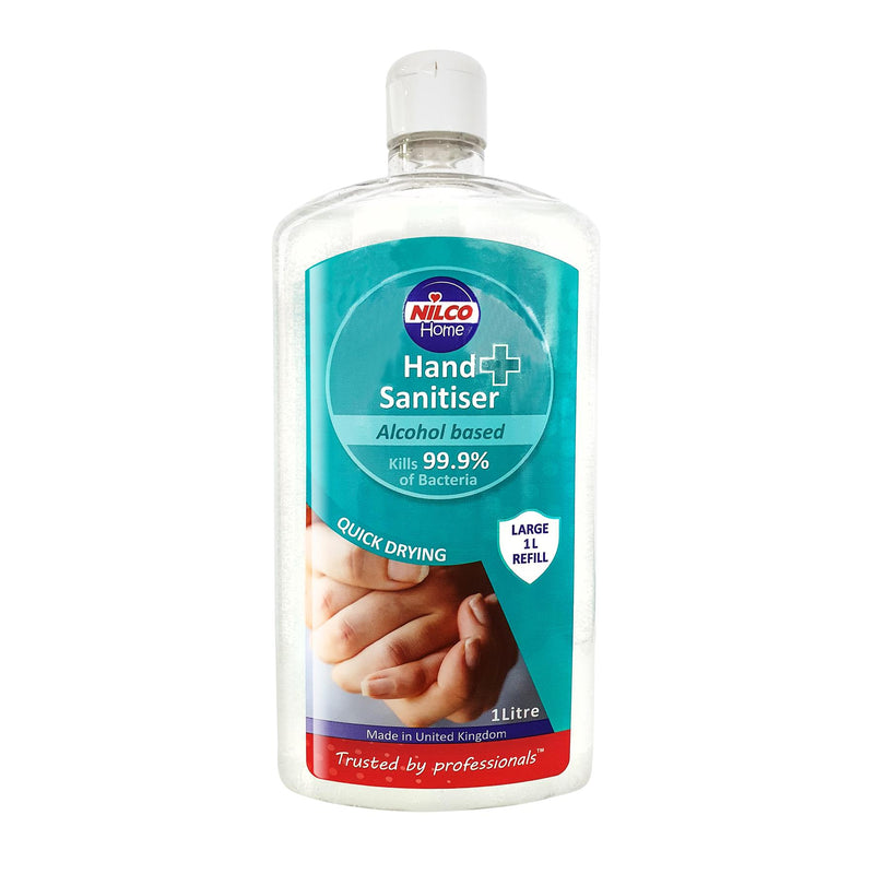 Nilco Hand Sanitiser Antibacterial Hand Sanitising Gel - 1L | Case of 6 | £5.64 Each