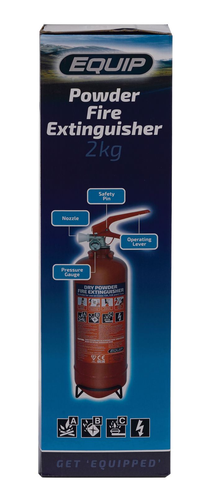 Equip Dry Chemical Powder Fire Extinguisher - 2kg
