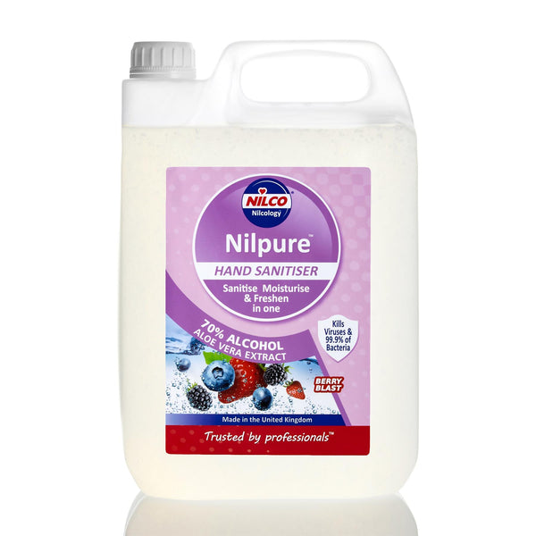 Nilco Nilpure Moisturising Fragranced Berry Blast Scented Hand Sanitiser - 5L