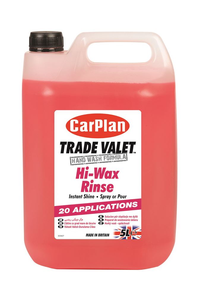 CarPlan Trade Valet Hi-Wax Rinse Top Gloss Treatment - 5L