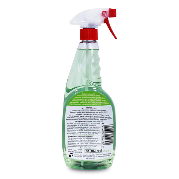 Rockland® Disinfectant Antibacterial Cleaner 750ml Multi-Surface Spray